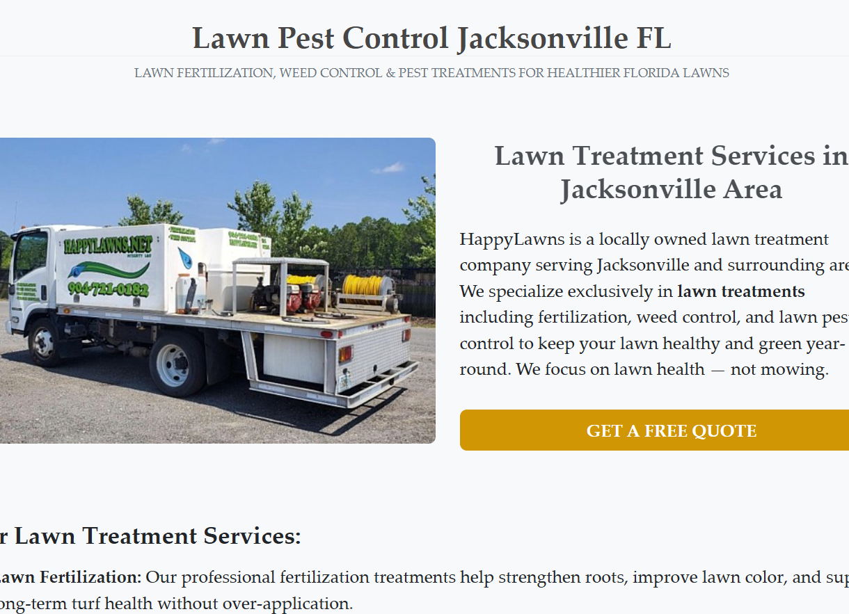 HappyLawns website and social media project
